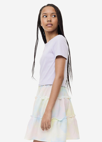 Разноцветная кэжуал градиентной расцветки юбка H&M клешированная