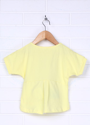 Желтая летняя футболка с коротким рукавом Baby Art