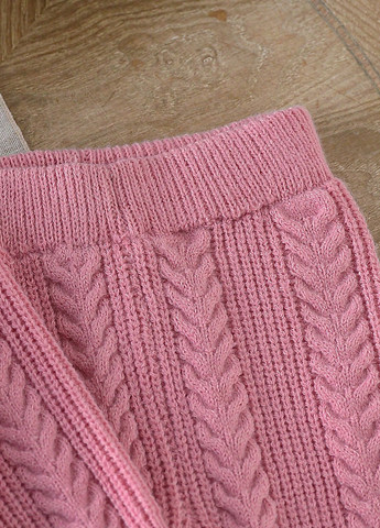 Рожевий демісезонний костюм (кардиган, штани) брючний SHEIN