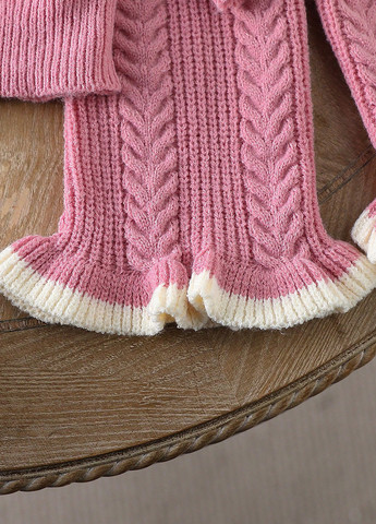 Рожевий демісезонний костюм (кардиган, штани) брючний SHEIN