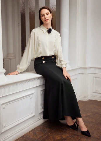 Кремовая блуза SHEIN