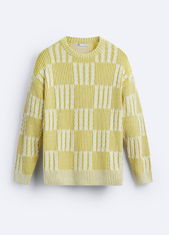 Желтый демисезонный свитер джемпер Zara