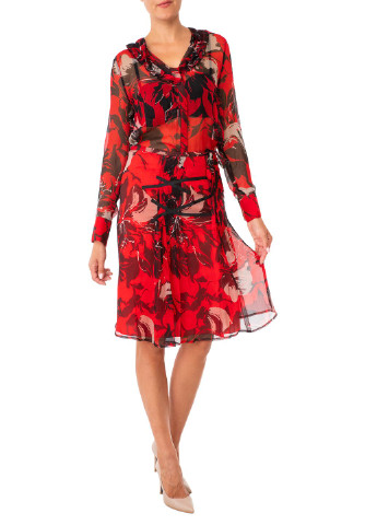 Красная цветочной расцветки юбка Apriori