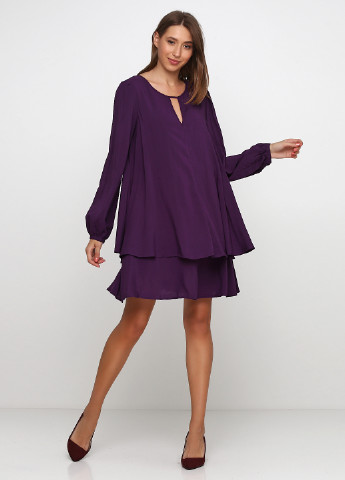 Темно-фиолетовое кэжуал платье а-силуэт mark by Francesca's однотонное