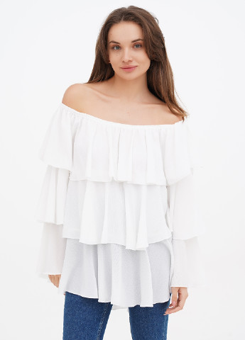Белая демисезонная блуза Moda Minx