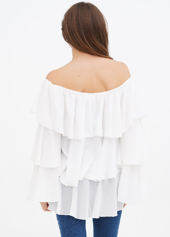Белая демисезонная блуза Moda Minx