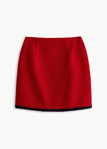 Красная кэжуал колор блок юбка SHEIN а-силуэта (трапеция)