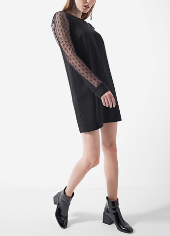 Чорна кежуал сукня а-силует Stradivarius однотонна