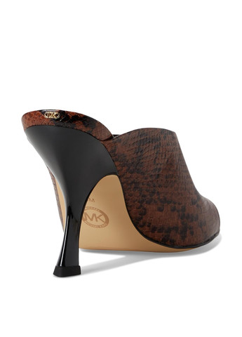 Коричневые мюли Michael Kors на высоком каблуке