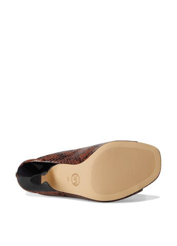 Коричневые мюли Michael Kors на высоком каблуке