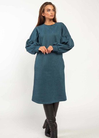 Голубое кэжуал платье Ри Мари однотонное