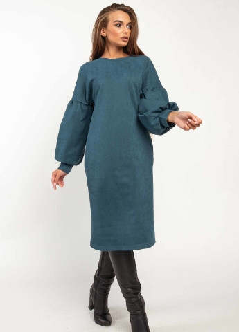 Голубое кэжуал платье Ри Мари однотонное