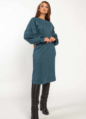 Голубое кэжуал платье Ри Мари однотонное