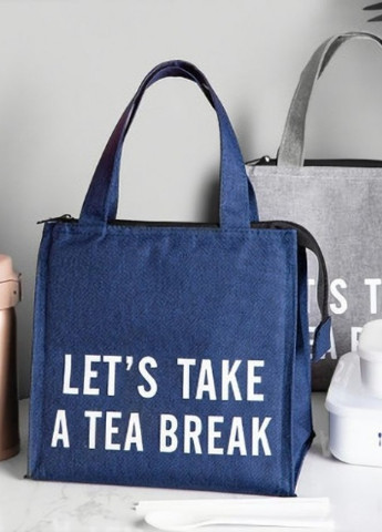 Термосумка ланч бег Tea Break на замку, 5.5 л, синя No Brand 402397 (252644030)