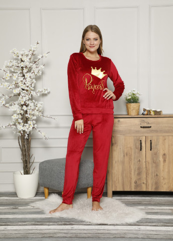Красная всесезон пижама (свитшот, брюки) свитшот + брюки Pijamoni