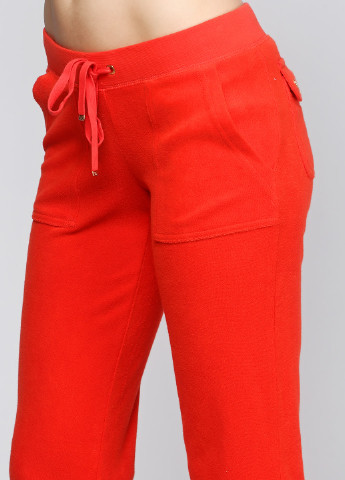 Красные спортивные демисезонные прямые брюки Juicy Couture