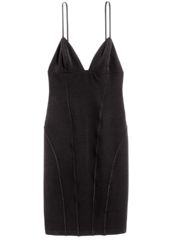 Чорна сукня H&M однотонна