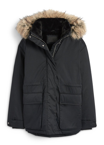 Черная зимняя куртка C&A