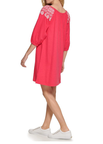 Розовое кэжуал платье Tommy Hilfiger с орнаментом