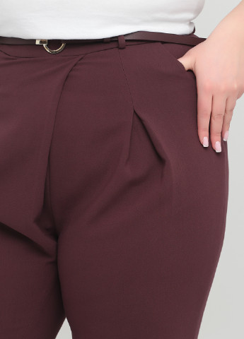 Бордовые кэжуал демисезонные прямые брюки Vero Moda