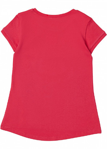 Розовая летняя футболка с коротким рукавом United Colors of Benetton