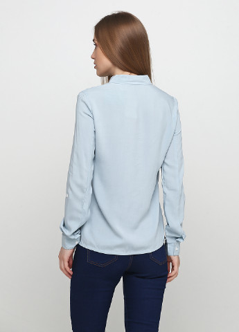 Блакитна демісезонна блуза для годуючих Lullababe