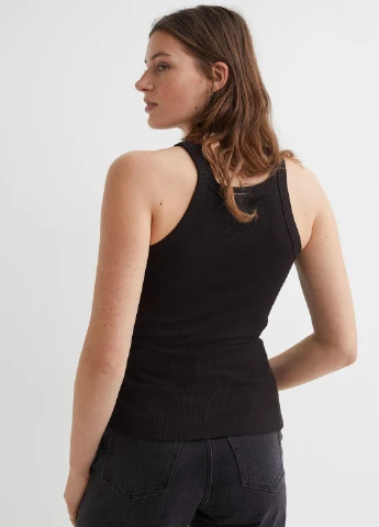 Топ літо,чорний, H&M Basic (254655466)