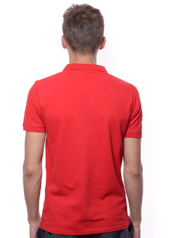 Красная футболка-поло для мужчин Troll однотонная