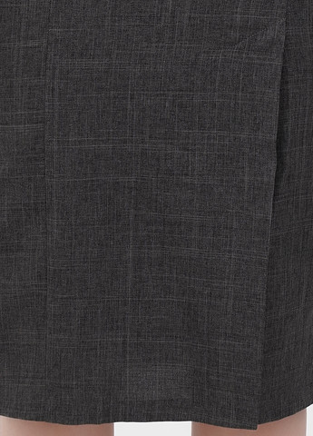Темно-серое кэжуал платье футляр Rebecca Tatti с новогодним принтом