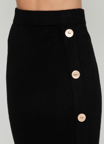 Костюм (свитер, юбка) Max long fashion юбочный однотонный чёрный кэжуал