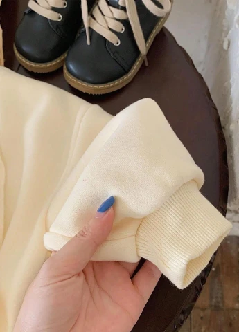 SHEIN свитшот рисунок молочный кэжуал хлопок, флис