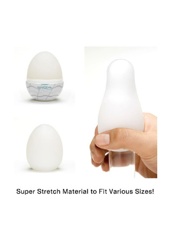 Мастурбатор-яйцо Egg Boxy с геометрическим рельефом Tenga (254738007)