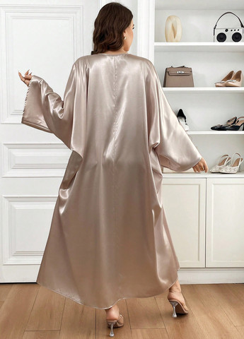 Золотий кежуал сукня а-силует SHEIN однотонна