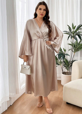 Золотий кежуал сукня а-силует SHEIN однотонна