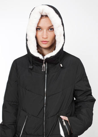 Черная зимняя куртка куртка-пальто Meajiateer