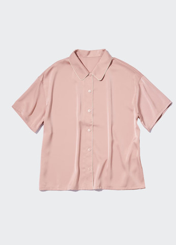 Персиковая всесезон пижама (рубашка, шорты) рубашка + шорты Uniqlo