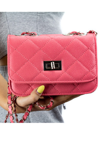 Женская сумка-клатч через плечо розовая Corze SS03712-LPK однотонная розовая кэжуал
