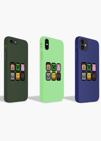 Чехол силиконовый Apple Iphone X Майнкрафт (Minecraft) (6129-1173) MobiPrint (219347340)