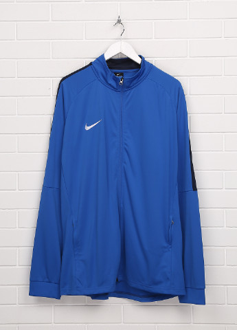 Кофта Nike с длинным рукавом однотонная синяя спортивная