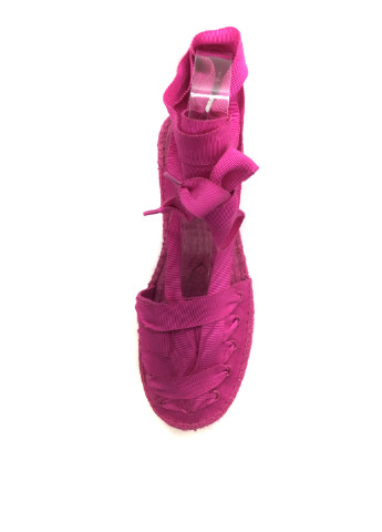 Малиновые эспадрильи Ralph Lauren однотонные со шнуровкой, на плетеной подошве, с логотипом