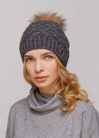 Зимняя теплая женская шапка на флисовой подкладке 550669 Merlini (249643064)