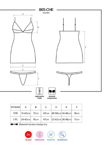 Сорочка (сорочка, стринги) Obsessive (253433163)