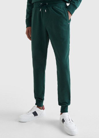 Темно-зеленые спортивные демисезонные джоггеры брюки Tommy Hilfiger