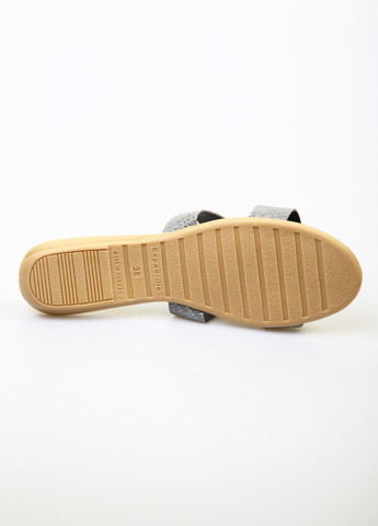 Серебристые шлепанцы No Brand