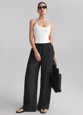 Білий літній купальник суцільний SHEIN