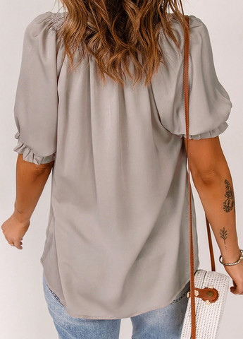 Серо-бежевая блуза SHEIN