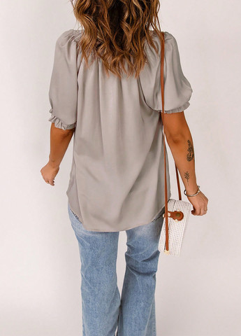 Серо-бежевая блуза SHEIN