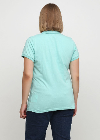 Мятная женская футболка-поло Tom Tailor однотонная