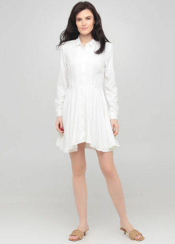 Белое кэжуал платье однотонное Unique 21