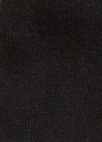 Шапка H&M бини однотонная чёрная кэжуал акрил